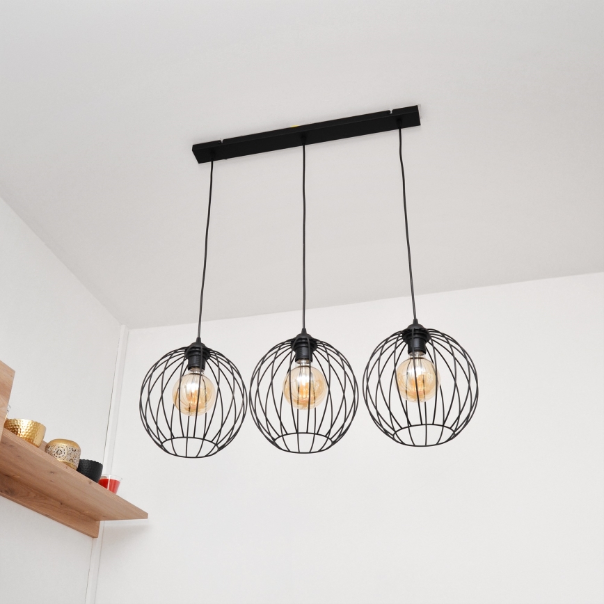Lampadario LED a sospensione con filo MERCURE 3xE27/15W/230V