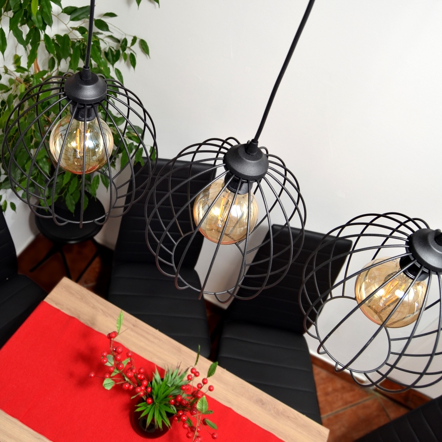 Lampadario LED a sospensione con filo MERCURE 3xE27/15W/230V