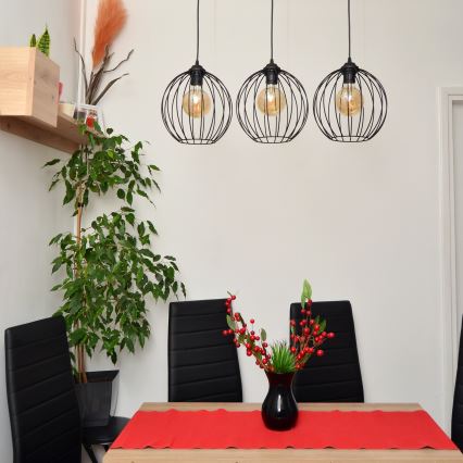 Lampadario LED a sospensione con filo MERCURE 3xE27/15W/230V