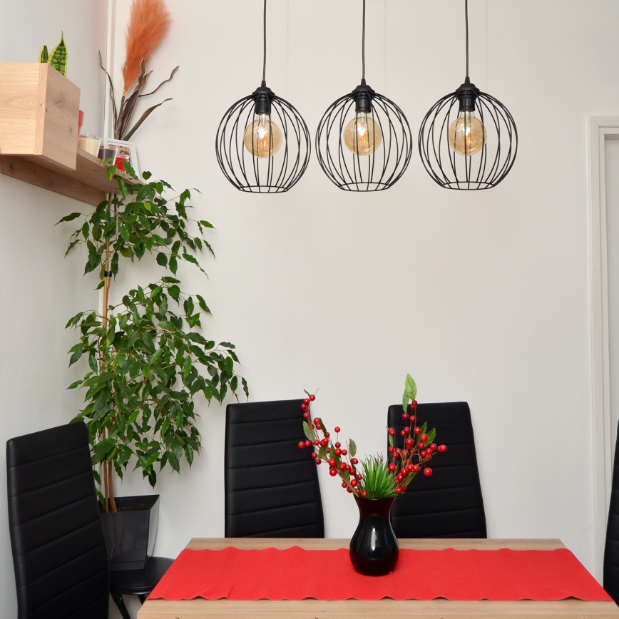 Lampadario LED a sospensione con filo MERCURE 3xE27/15W/230V