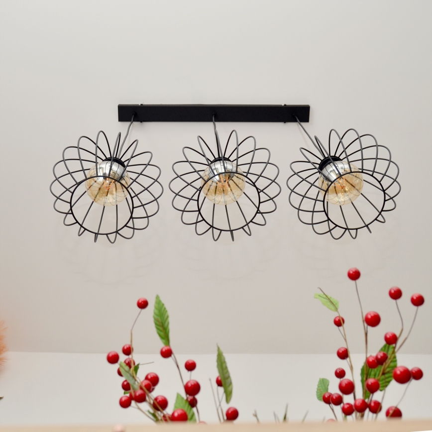 Lampadario LED a sospensione con filo MERCURE 3xE27/15W/230V