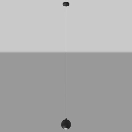 Lampadario LED a sospensione con filo MIDWAY 1xGU10/4,8W/230V nero