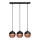Lampadario LED a sospensione con filo MIDWAY 3xGU10/4,8W/230V nero/rame