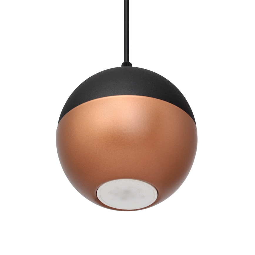 Lampadario LED a sospensione con filo MIDWAY 3xGU10/4,8W/230V nero/rame