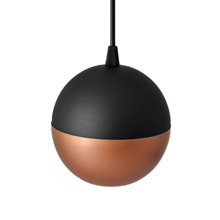Lampadario LED a sospensione con filo MIDWAY 3xGU10/4,8W/230V nero/rame