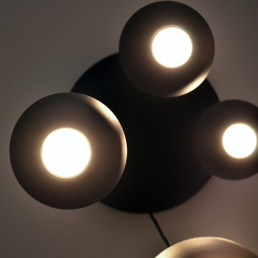 Lampadario LED a sospensione con filo MIDWAY 4xGU10/4,8W/230V nero