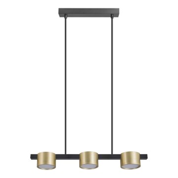 Lampadario LED a sospensione con filo MIRELLA 3xGX53/6W/230V oro/nero
