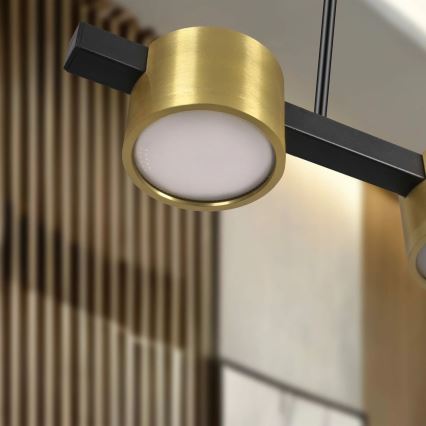 Lampadario LED a sospensione con filo MIRELLA 3xGX53/6W/230V oro/nero