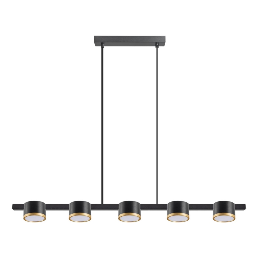 Lampadario LED a sospensione con filo MIRELLA 5xGX53/6W/230V nero