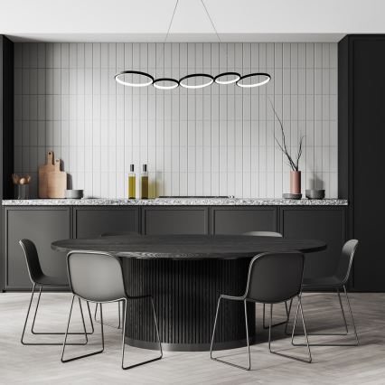 Lampadario LED a sospensione con filo OLYMPIA 5xLED/10W/230V nero