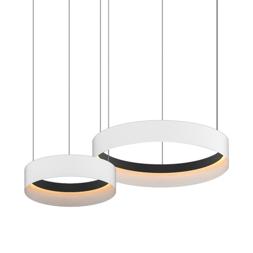 Lampadario LED a sospensione con filo ORBITA LED/72W/230V bianco/nero