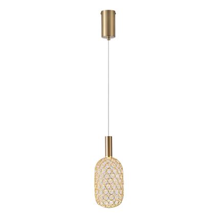 Lampadario LED a sospensione con filo PERFORATO LED/6,3W/230V 3000K oro diametro 13 cm