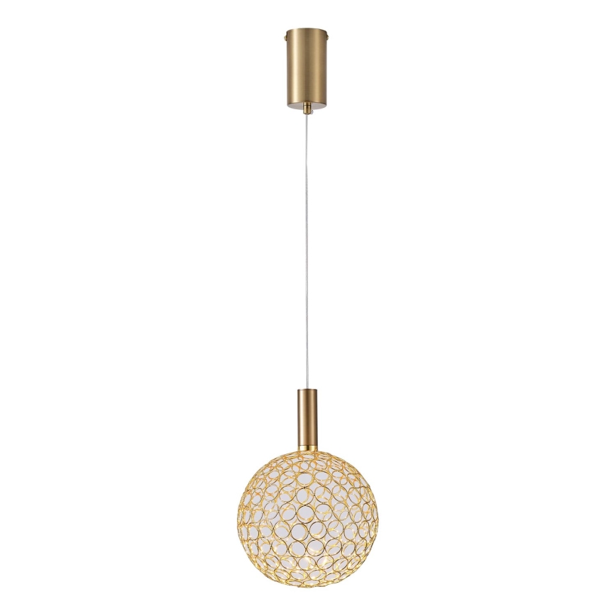 Lampadario LED a sospensione con filo PERFORATO LED/6,3W/230V 3000K oro diametro 20 cm
