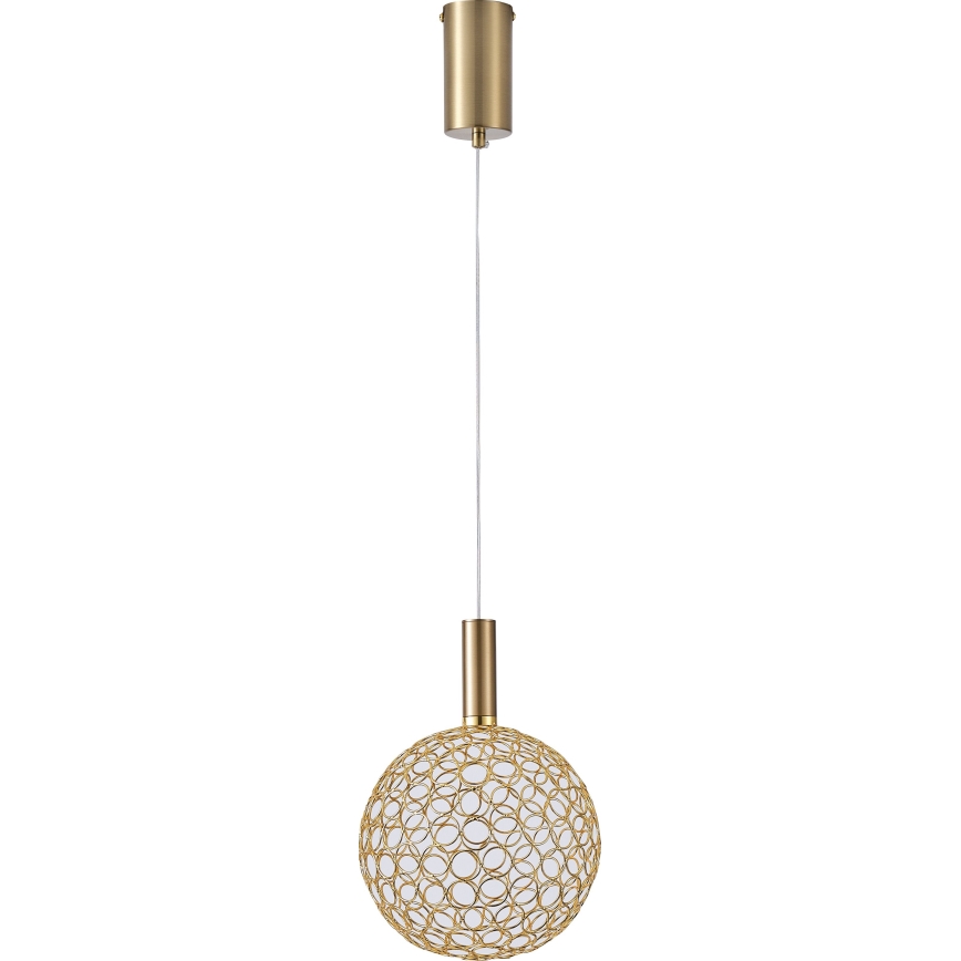 Lampadario LED a sospensione con filo PERFORATO LED/6,3W/230V 3000K oro diametro 20 cm