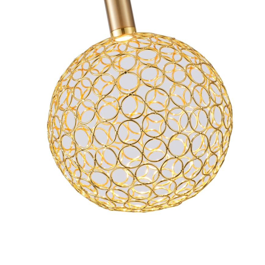 Lampadario LED a sospensione con filo PERFORATO LED/6,3W/230V 3000K oro diametro 20 cm