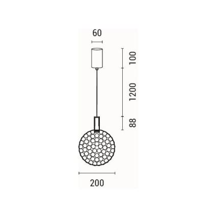 Lampadario LED a sospensione con filo PERFORATO LED/6,3W/230V 3000K oro diametro 20 cm