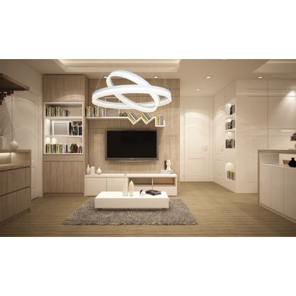 Lampadario LED a sospensione con filo RING con telecomando LED/60W/230V