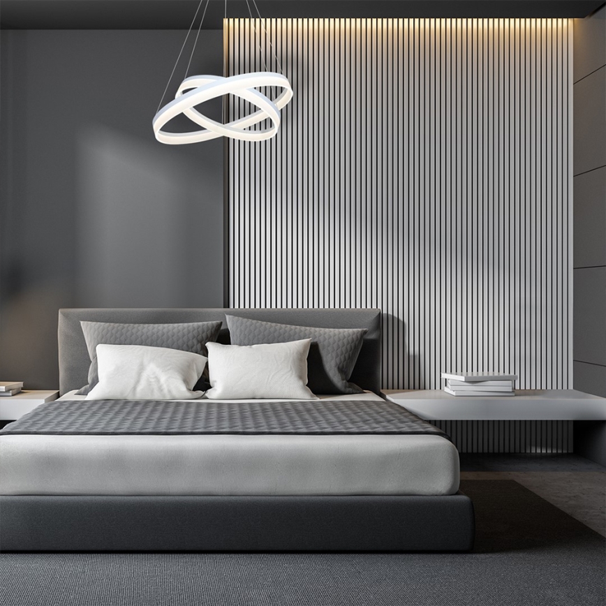 Lampadario LED a sospensione con filo RING dimmerabile con telecomando LED/60W/230V