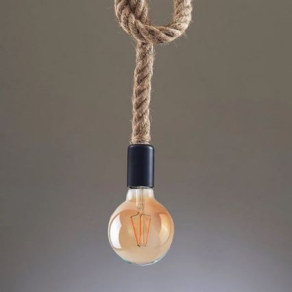 Lampadario LED a sospensione con filo ROPE 1xE27/8W/230V