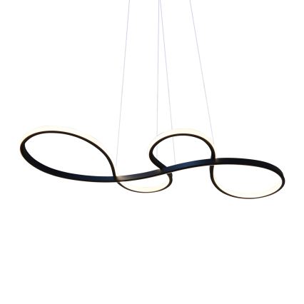 Lampadario LED a sospensione con filo SALSA LED/38W/230V 4000K nero