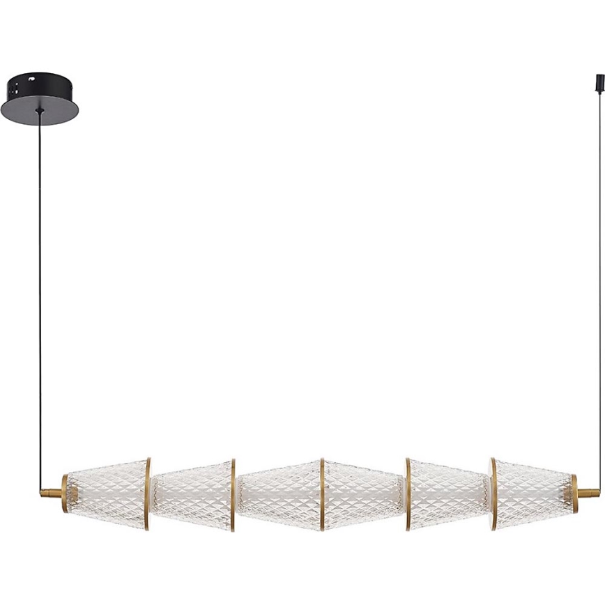 Lampadario LED a sospensione con filo SANSA LED/11W/230V oro/limpido