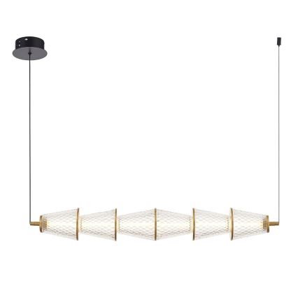Lampadario LED a sospensione con filo SANSA LED/11W/230V oro/limpido