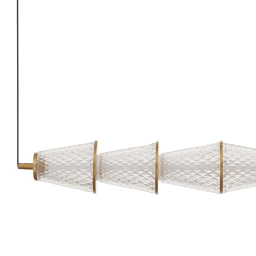 Lampadario LED a sospensione con filo SANSA LED/11W/230V oro/limpido