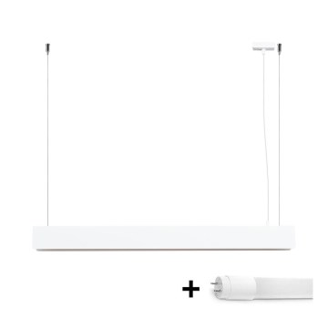 Lampadario LED a sospensione con filo SPARK 1xG13/8,5W/230V bianco