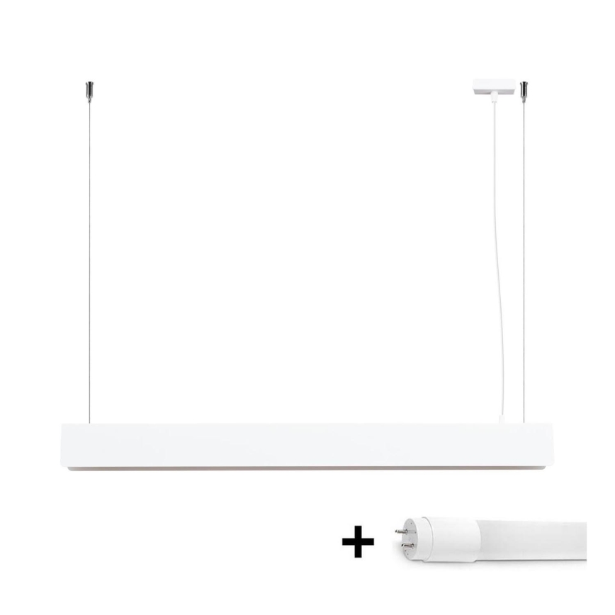 Lampadario LED a sospensione con filo SPARK 1xG13/8,5W/230V bianco