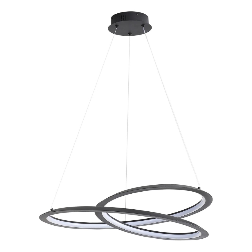 Lampadario LED a sospensione con filo TANGO LED/44W/230V 4000K diametro 60 cm nero