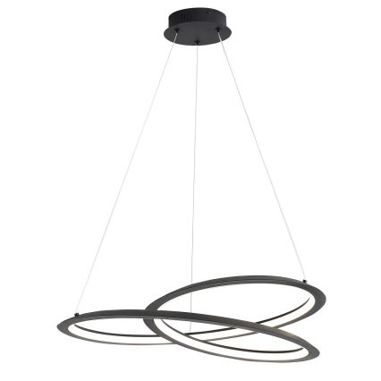 Lampadario LED a sospensione con filo TANGO LED/44W/230V 4000K diametro 60 cm nero