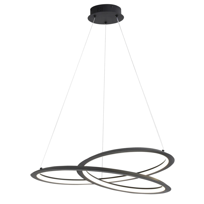 Lampadario LED a sospensione con filo TANGO LED/44W/230V 4000K diametro 60 cm nero