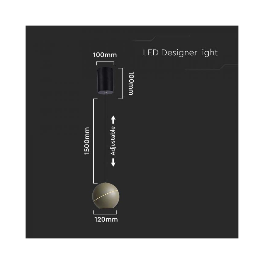 Lampadario LED a sospensione con filo touch LED/8,5W/230V 3000K grigio
