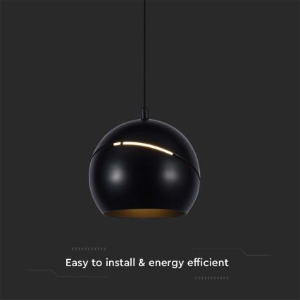 Lampadario LED a sospensione con filo touch LED/8,5W/230V 3000K nero