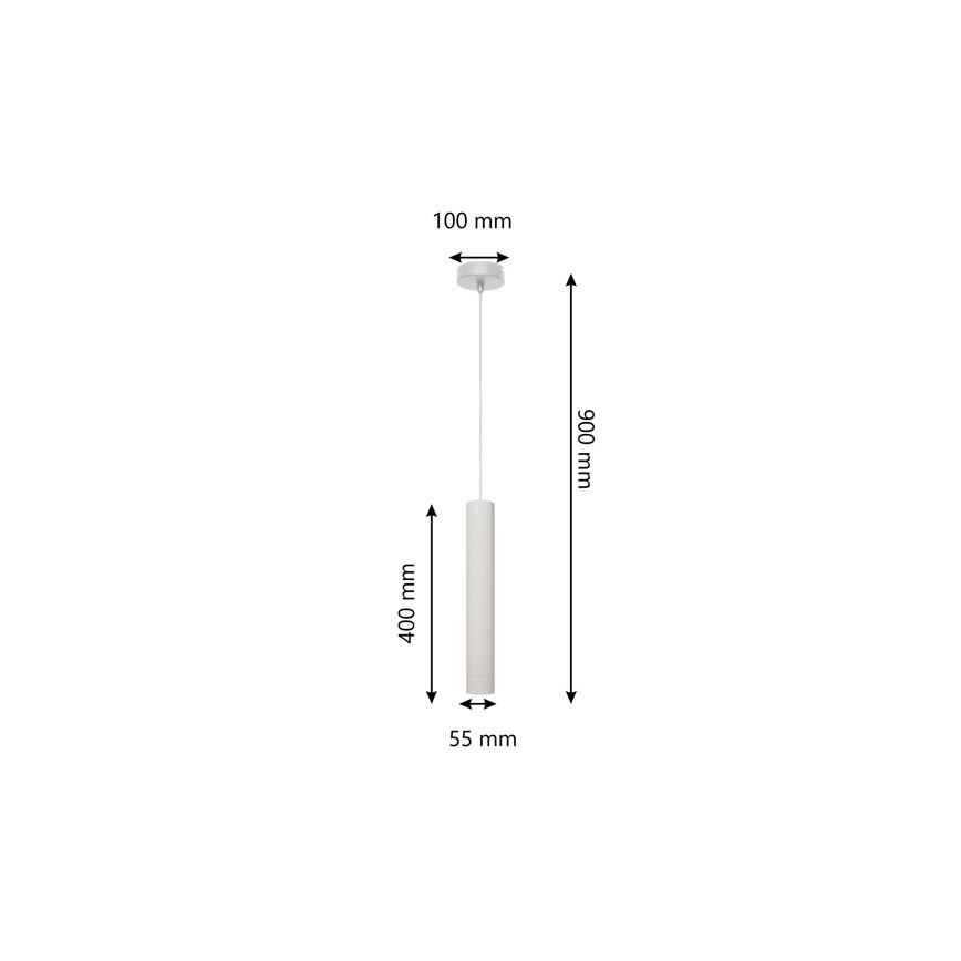 Lampadario LED a sospensione con filo TUBA 1xGU10/4,8W/230V bianco