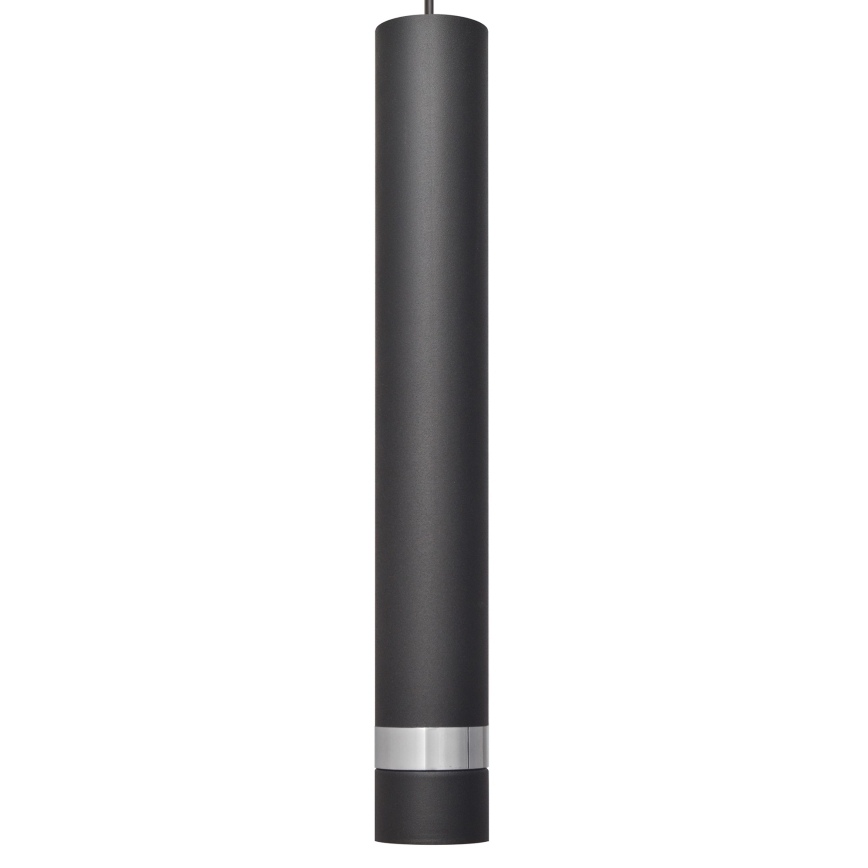 Lampadario LED a sospensione con filo TUBA 1xGU10/4,8W/230V nero/cromo lucido