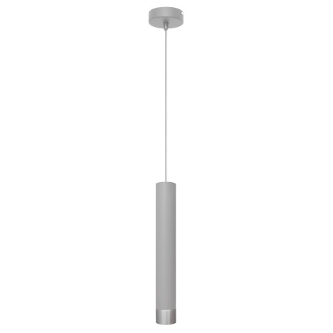 Lampadario LED a sospensione con filo TUBA 1xGU10/6,5W/230V grigio/cromo opaco