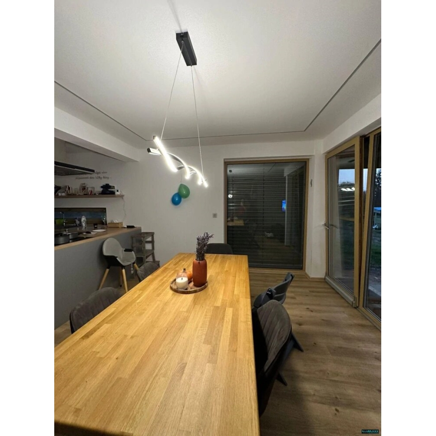 Lampadario LED a sospensione con filo TWIST LED/37W/230V 4000K 120 cm nero