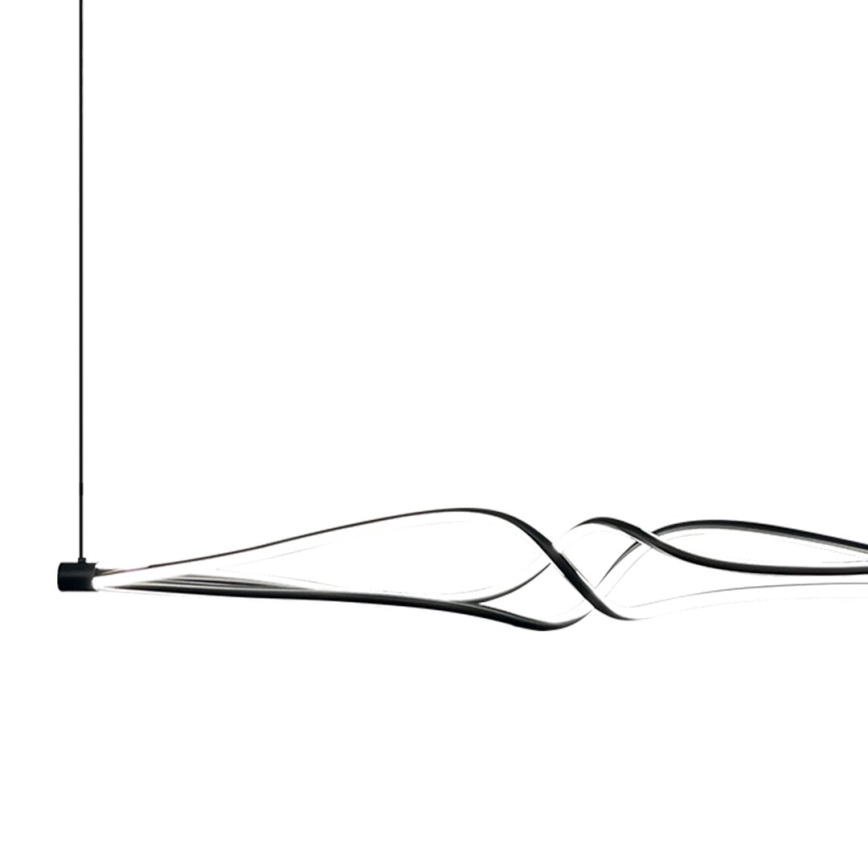 Lampadario LED a sospensione con filo TWISTER LED/56W/230V nero
