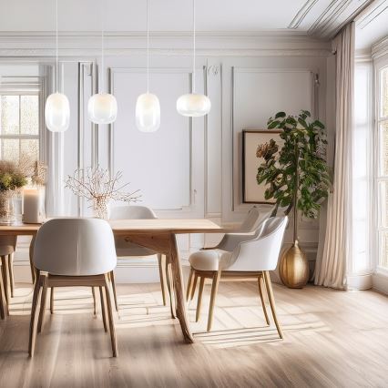 Lampadario LED a sospensione con filo VASO LED/15W/230V bianco