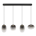 Lampadario LED a sospensione con filo VASO LED/15W/230V nero/fumé