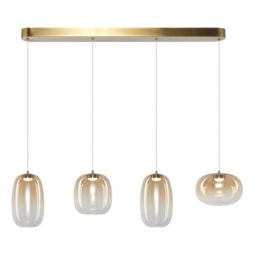 Lampadario LED a sospensione con filo VASO LED/15W/230V oro/fumé