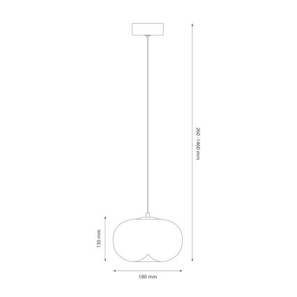 Lampadario LED a sospensione con filo VASO LED/4W/230V diametro 18 cm bianco
