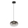 Lampadario LED a sospensione con filo VASO LED/4W/230V diametro 18 cm nero/fumé