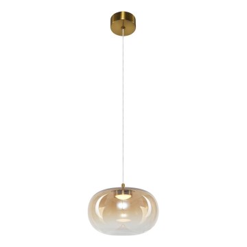 Lampadario LED a sospensione con filo VASO LED/4W/230V diametro 18 cm oro/fumé