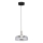 Lampadario LED a sospensione con filo VETRO LED/6W/230V diametro 23 cm grigio/nero