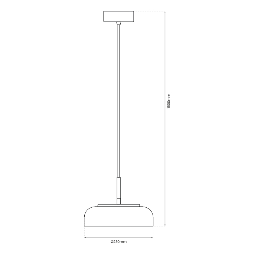 Lampadario LED a sospensione con filo VETRO LED/6W/230V diametro 23 cm grigio/nero