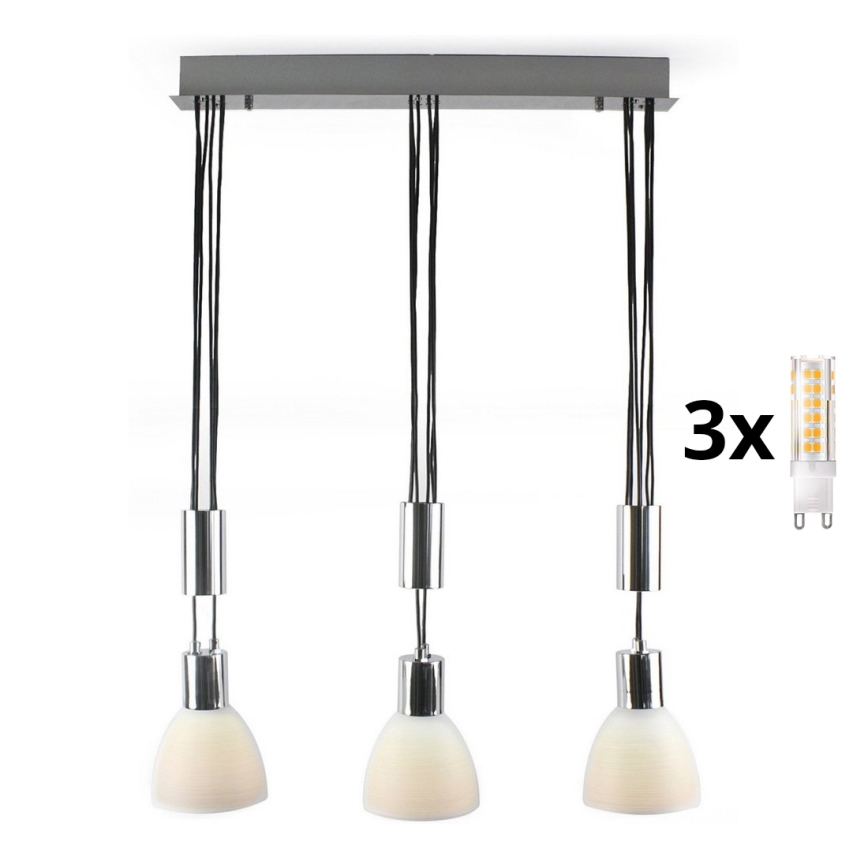 Lampadario LED a sospensione con filo WENDY 3xG9/33W/230V