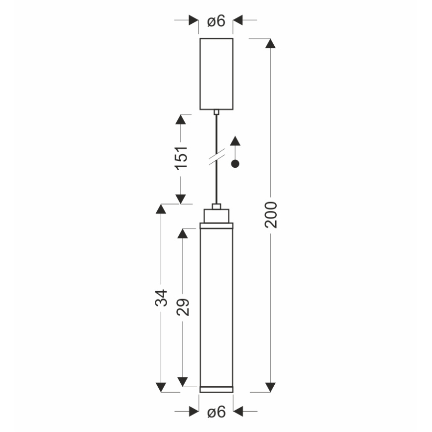 Lampadario LED a sospensione CORTE LED/10W/230V nero
