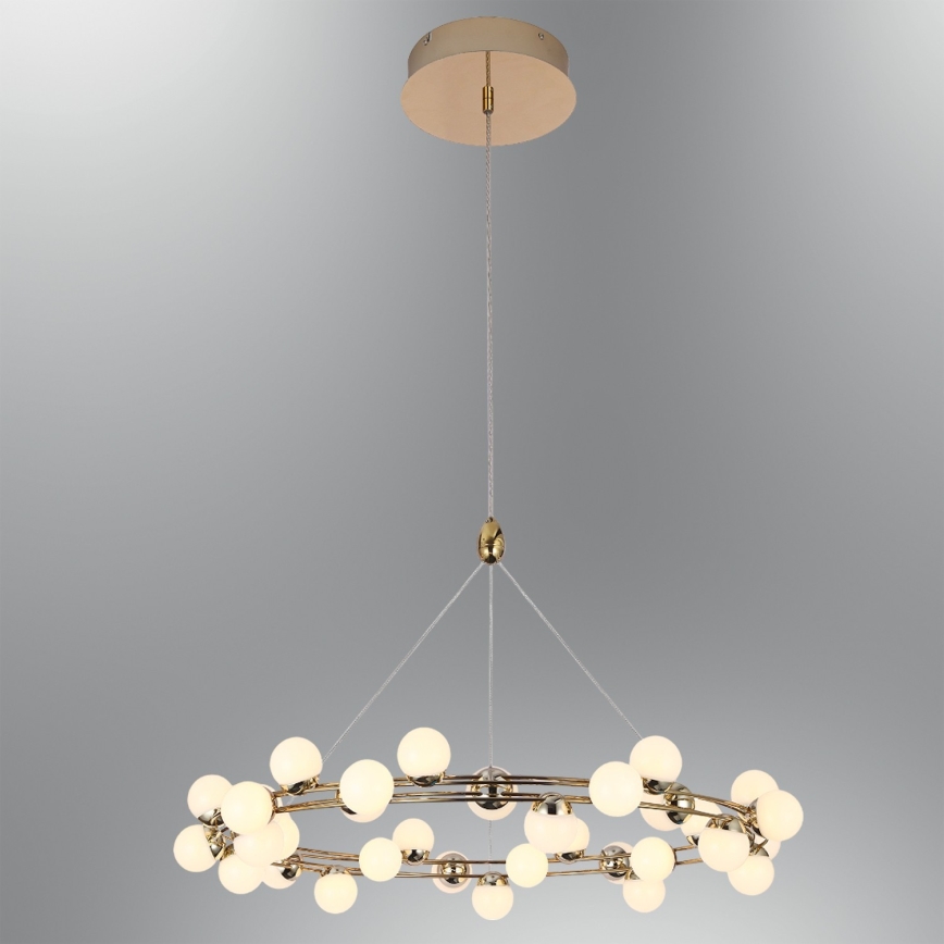 Lampadario LED a sospensione MARS LED/50W/230V 3000K oro